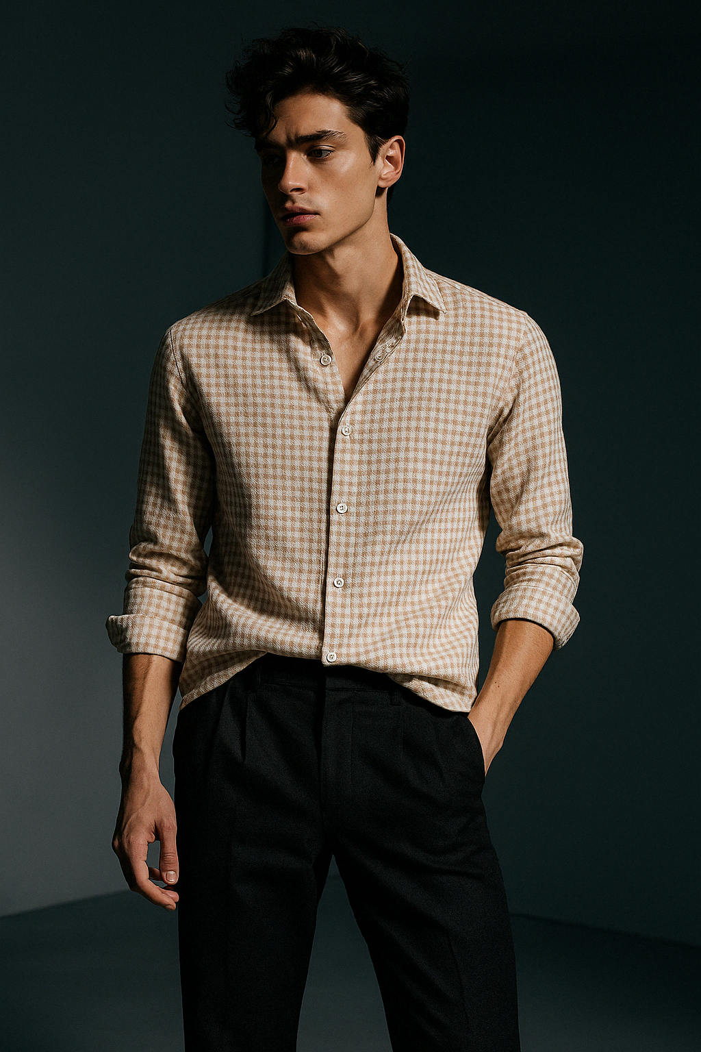 Pink and White Checkered Premium Light Weight Fabric Slim Fit Full Sleeves Shirt | TOG Fashion