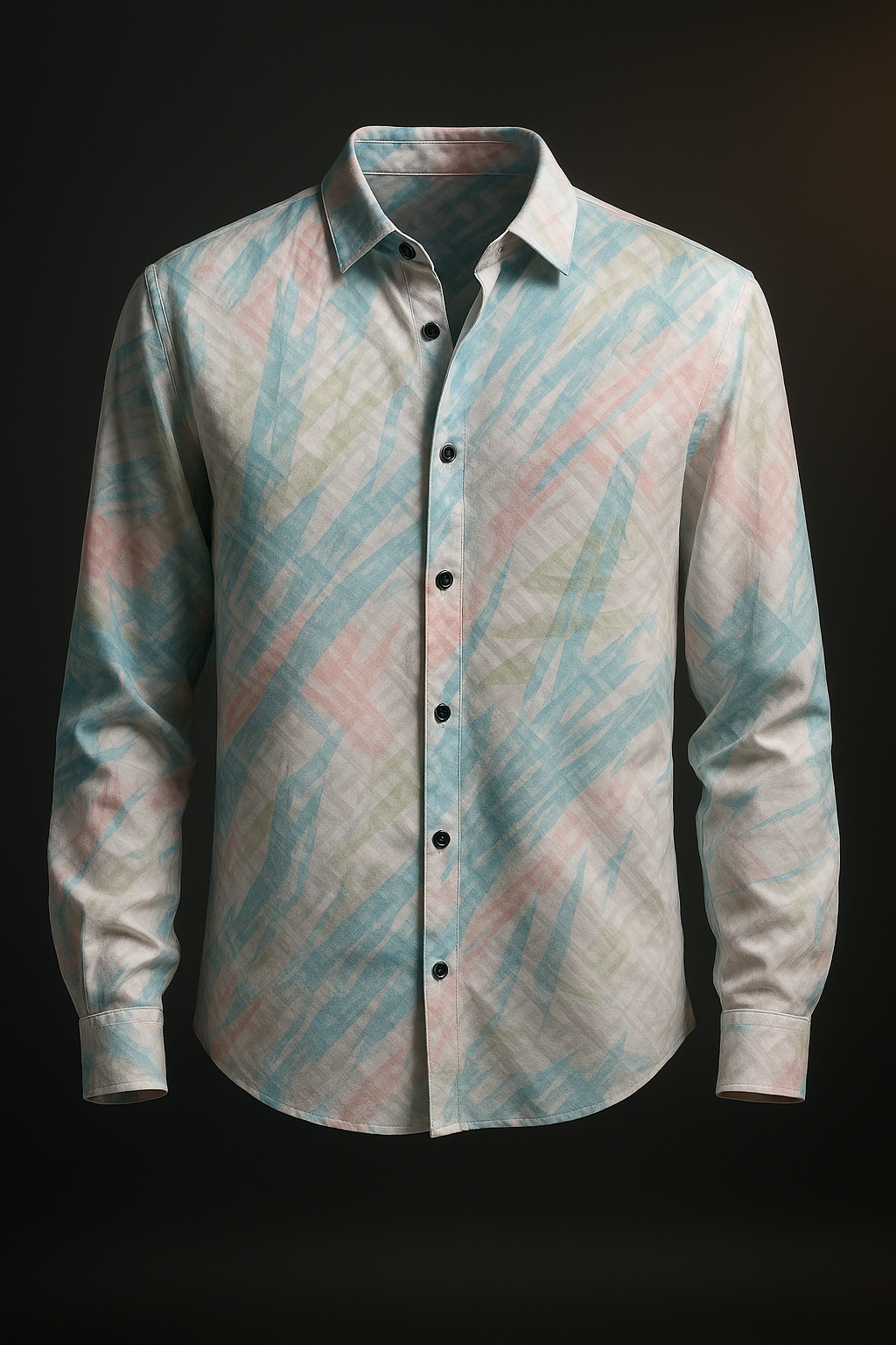 White Party Wear Blue Printed Slim fit Full Sleeves Shirt | TOG Fashion