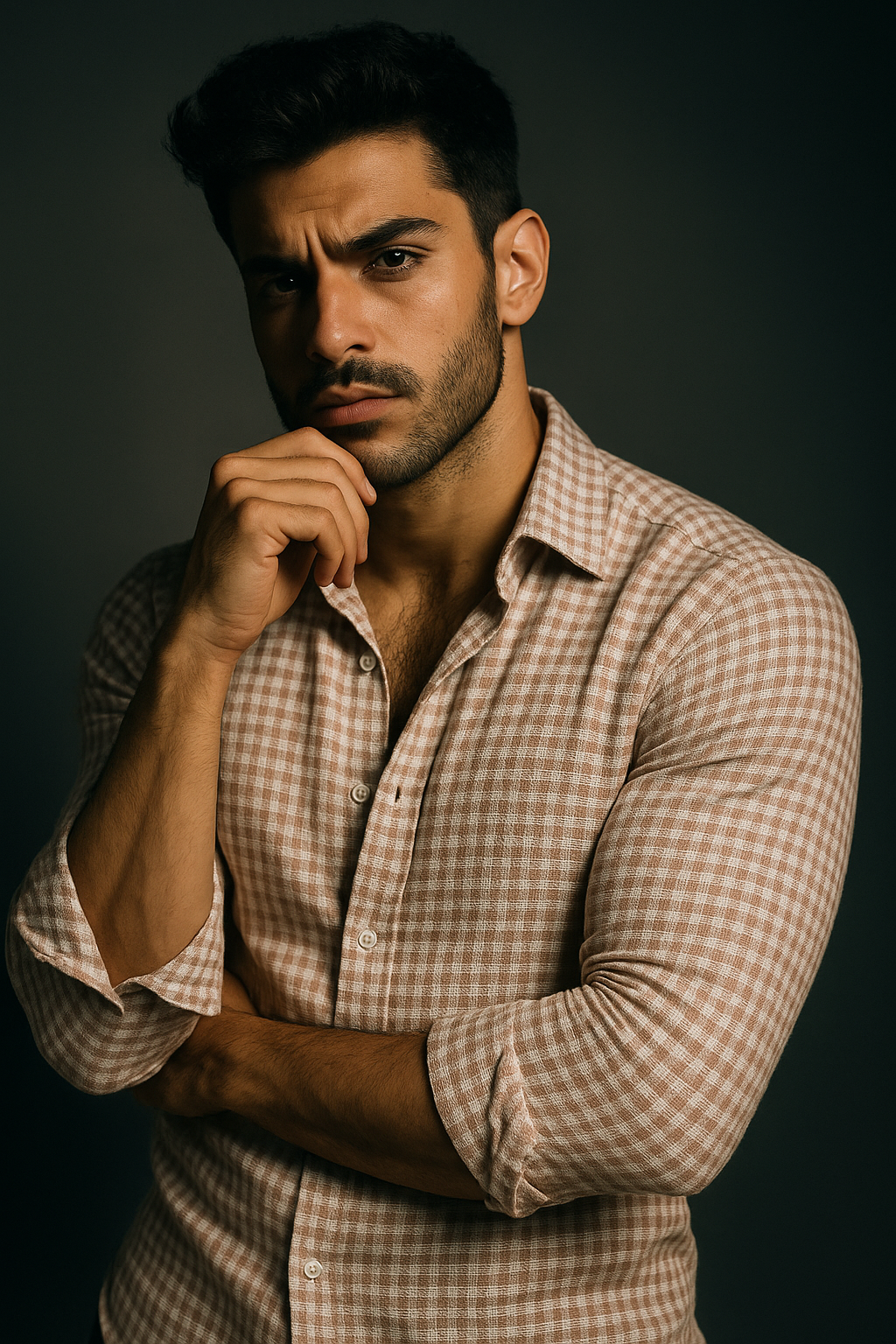 Pink and White Checkered Premium Light Weight Fabric Slim Fit Full Sleeves Shirt | TOG Fashion