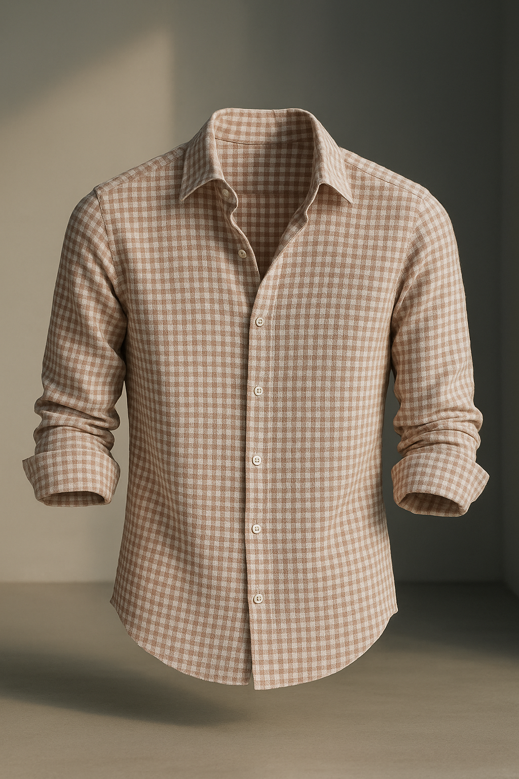 Pink and White Checkered Premium Light Weight Fabric Slim Fit Full Sleeves Shirt | TOG Fashion
