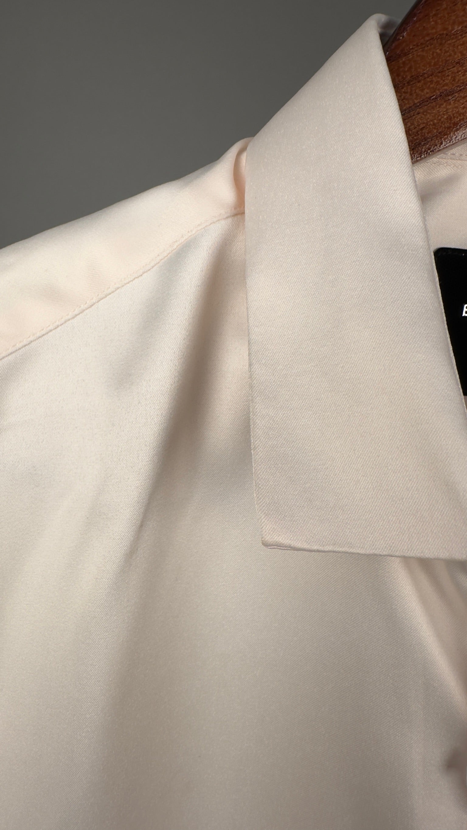 Beige Premium Lycra Plain Regular Fit Full Sleeves Shirt | TOG Fashion