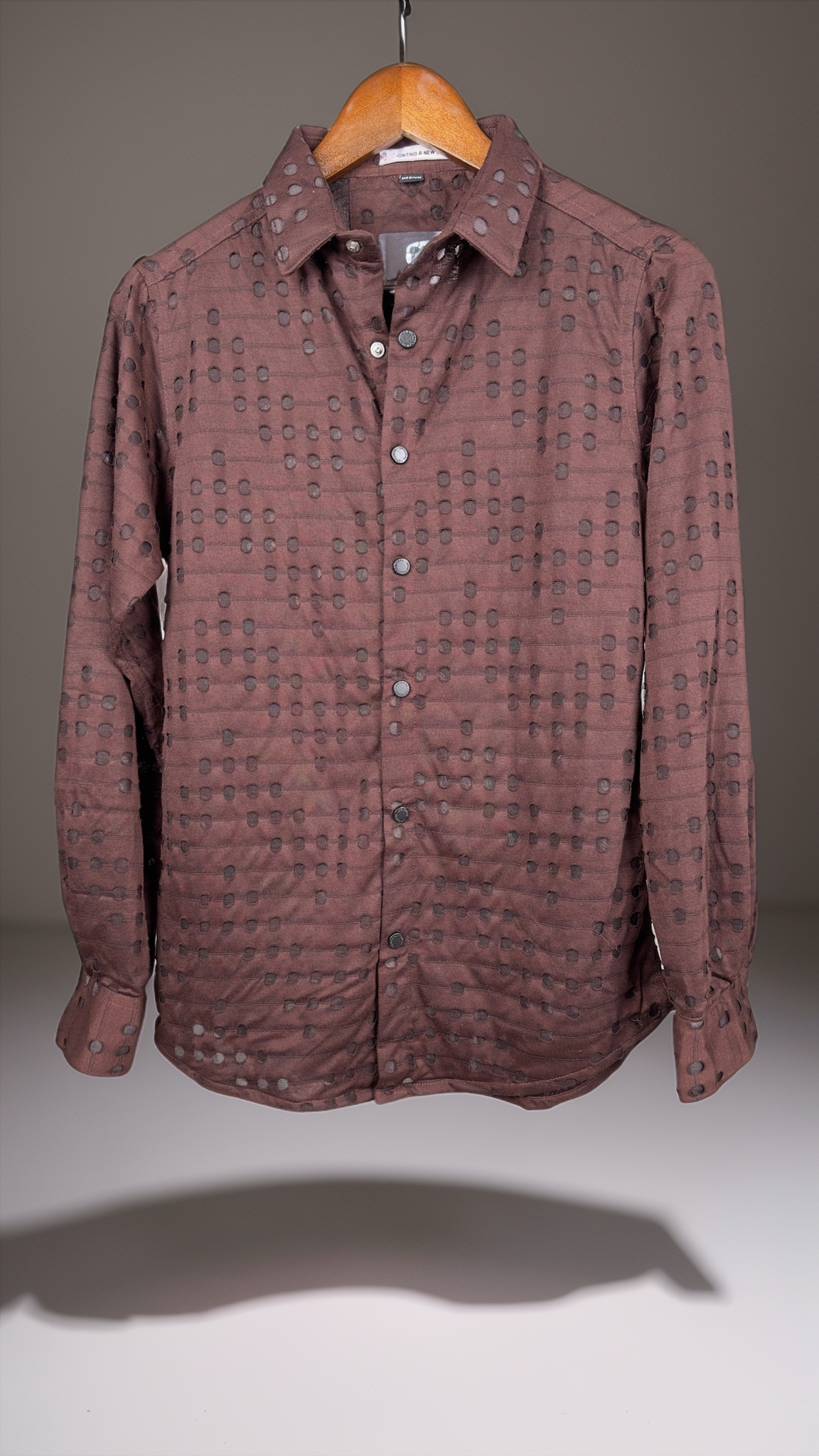 Maroon Designer Stitched Slim fit Full Sleeves Casual Shirt | TOG Fashion